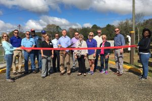 District Governing Board member Chuck Drake and Chief of Staff Lisa Kelley, as well as officials from the Lake County Commission, Orange Audubon, Friends of Lake Apopka and others gathered for today’s ribbon cutting at McDonald Canal.