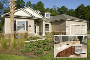 Beige single-family home