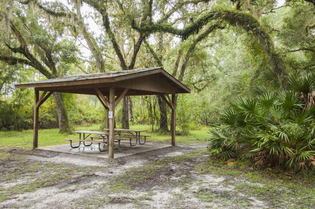 Group camping area picnic shelter
