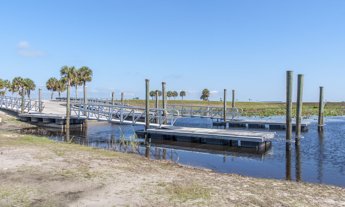 Boat ramp at Three Forks Marsh Conservation Area