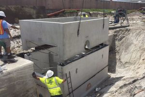 Installation of a baffle box in brevard county