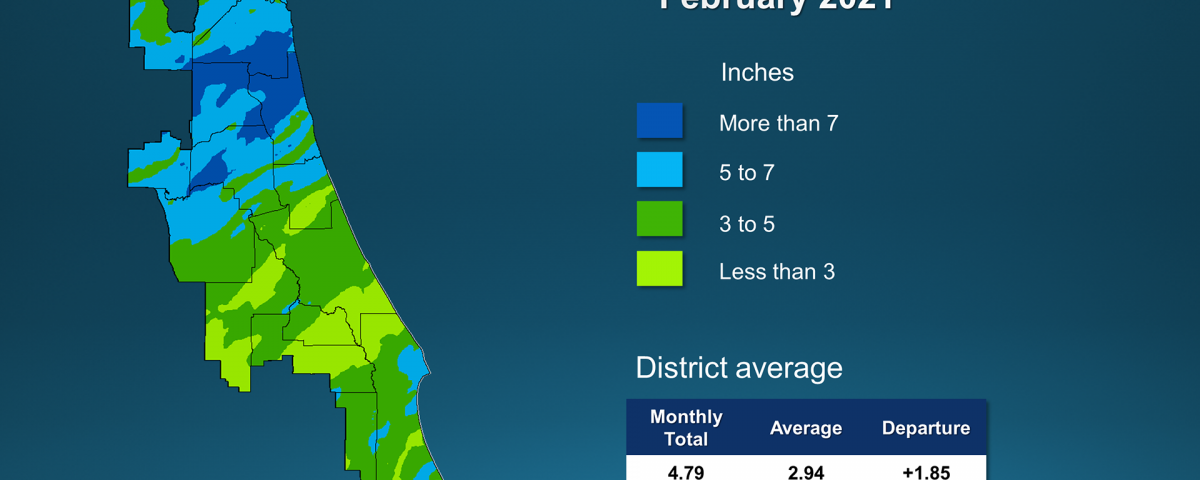 An illustrated map of rainfall