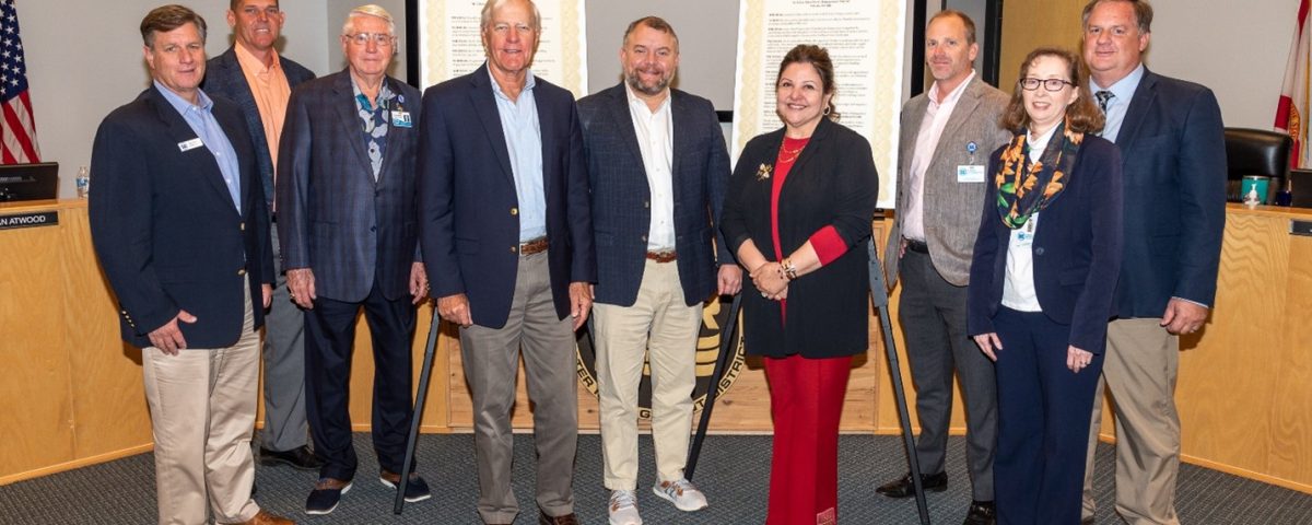 District governing board members posing for a photo