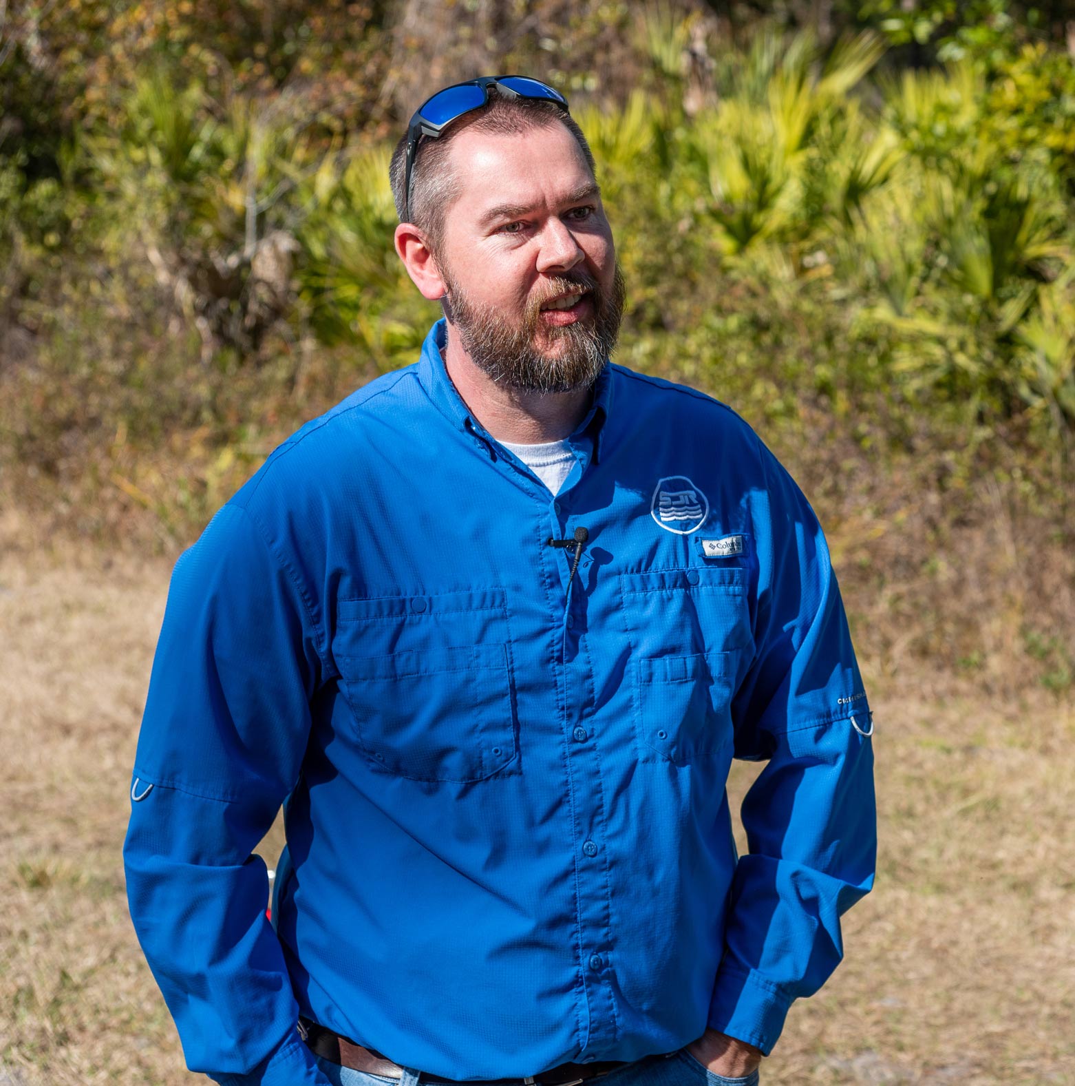 James Walters visits a drone mapping project site