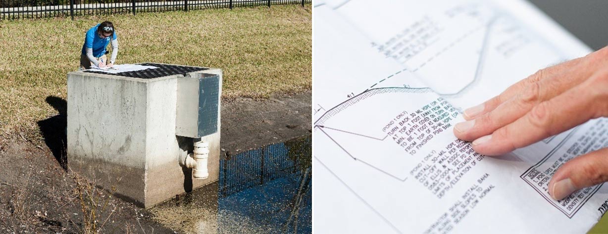 person reviewing a diagram