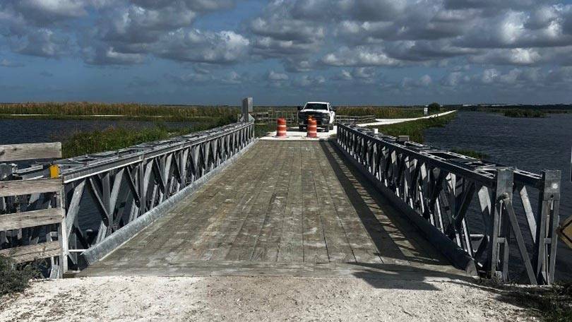 Bailey bridges at County Road 448A